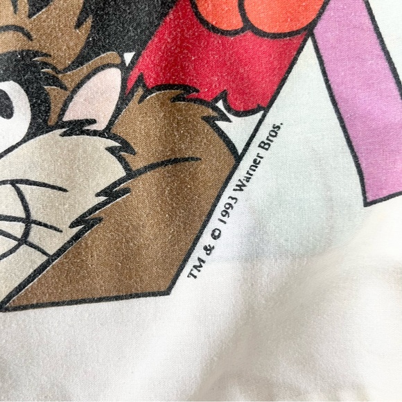 Vintage Warner Brothers Looney Toons Pillowcase Bugs Bunny Sylvester Cat Single - Picture 4 of 7
